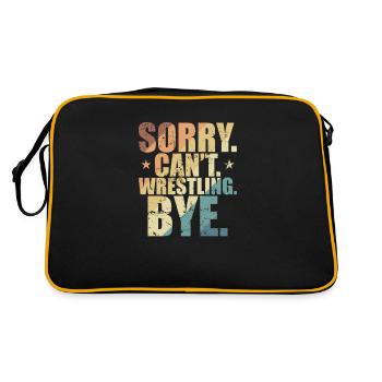 Sorry. Can't. Wrestling. Bye. Show Battle - Retro Bag - black/gold - Back
