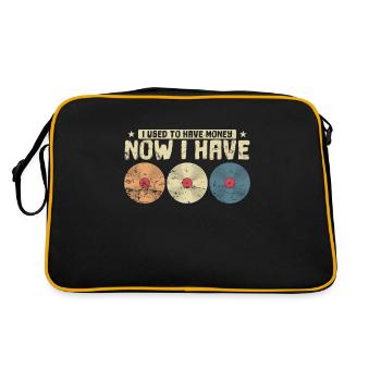 I used to have Money now I have Vinyls - Retro Bag - black/gold - Back