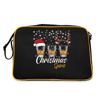 Christmas Spirit Weihnachten Whisky Malt Shots - Retro Tasche - Schwarz/Gold - Hinten