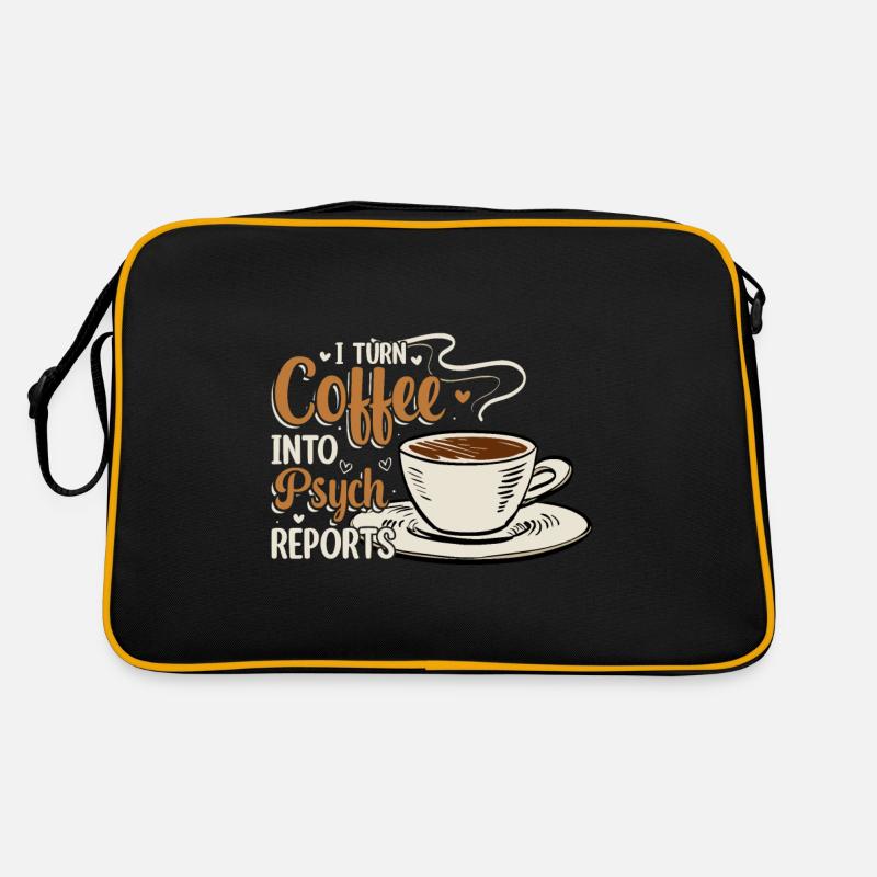Transformez le café en psychologie - Sac Retro - noir/or
