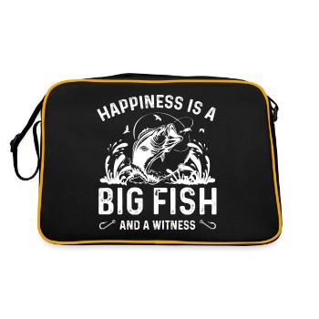Le bonheur est un gros poisson et un témoin - Sac Retro - noir/or - Dos
