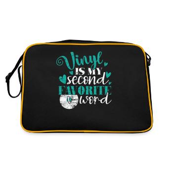Vinyl Is my second Favorite V-Word Music - Retro Bag - black/gold - Back