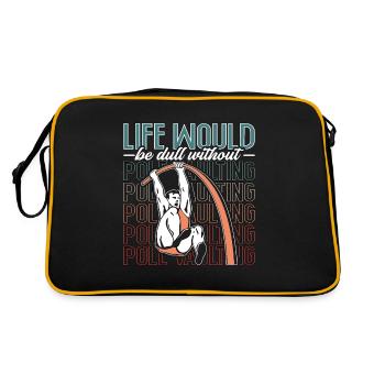 Pole Vault Life Would Be Dull Athletics High Jump - Retro Bag - black/gold - Back