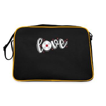 Love Vinyl Record Music Record - Sac Retro - noir/or - Dos