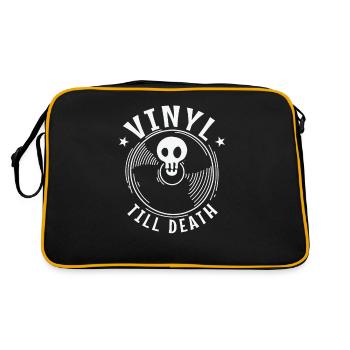Vinyl till Death Record Music Song - Retro Bag - black/gold - Back