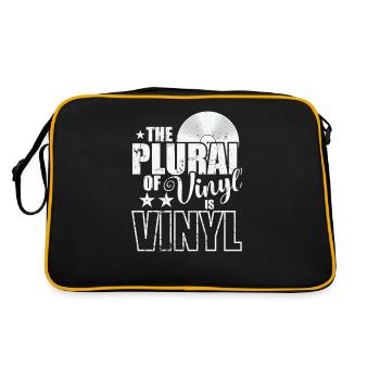The Plural of Vinyl is VINYL Record - Retro Bag - black/gold - Back