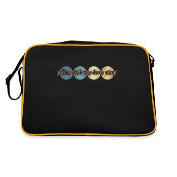 Just a Girl who loves vinyl music - Retro Bag - black/gold - Back