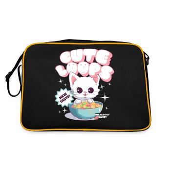 Céréales Cute Loops Kawaii Cat Cornflakes - Sac Retro - noir/or - Dos
