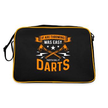 If Axe Throwing Was Easy Bullseye Axe Thrower - Retro Tasche - Schwarz/Gold - Hinten
