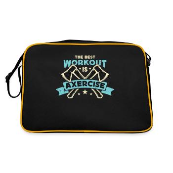 Axe Throwing The Best Workout Is Hatchet Thrower - Retro Bag - black/gold - Back