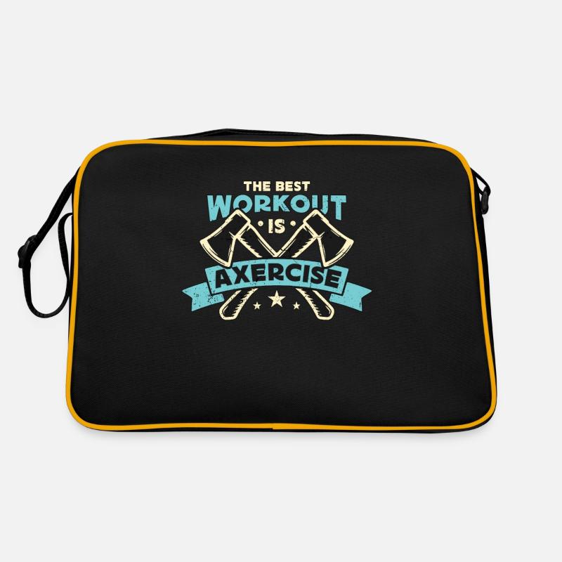 Axe Throwing The Best Workout Is Hatchet Thrower Retro Bag