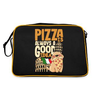 La pizza est toujours une bonne idée - Sac Retro - noir/or - Dos