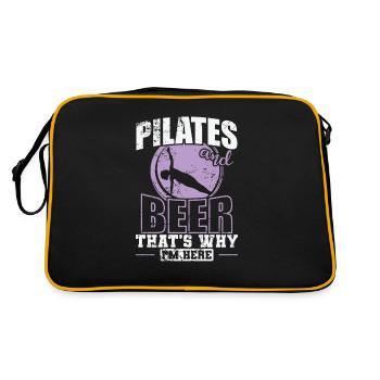 Pilates and Beer that's why I'm here Powerhouse - Retro Bag - black/gold - Back