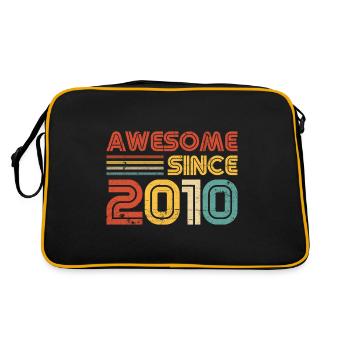 Awesome Since 2010 Birthday Vintage - Retro Bag - black/gold - Back