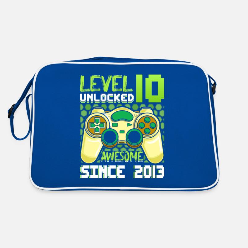 Level 10 Unlocked Awesome Since 2013 Retro Tasche