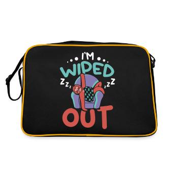 I'm wiped out Sleeping Sloth - Retro Bag - black/gold - Back