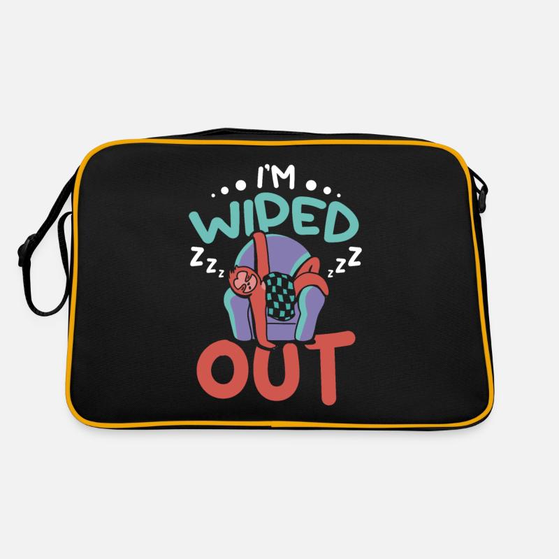 I'm wiped out Sleeping Sloth Retro Bag