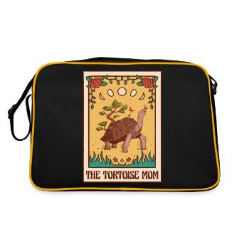 Cottagecore African Spurred Sulcata Tortoise Maman - Sac Retro - noir/or - Dos