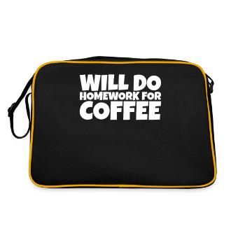 Funny School Pupil Coffee Lover Gift - Retro Bag - black/gold - Back