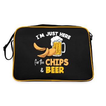 Chips Manger des collations Cadeau de bonbons - Sac Retro - noir/or - Dos