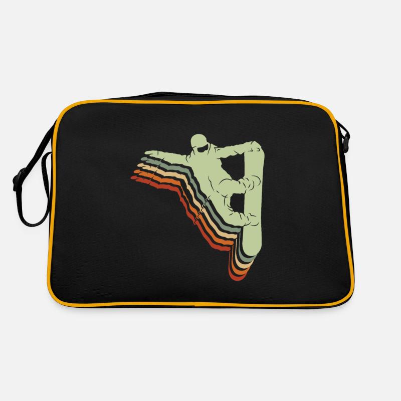 Snowboard Spruch für Snowboarder Retro Tasche