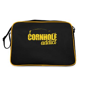 Cornhole addict jeu loisir passe-temps - Sac Retro - noir/or - Dos