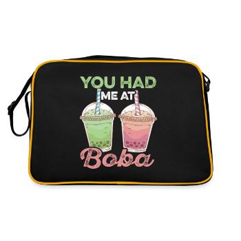 Sie Hatten Mich Bei Boba Tee Chai Trinker - Retro Tasche - Schwarz/Gold - Hinten