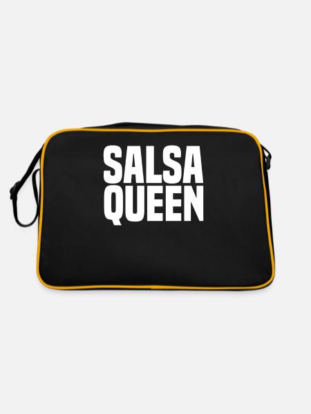 Salsa Danse Musique Danse Pratiquer le latin - Sac Retro - noir/or - Dos