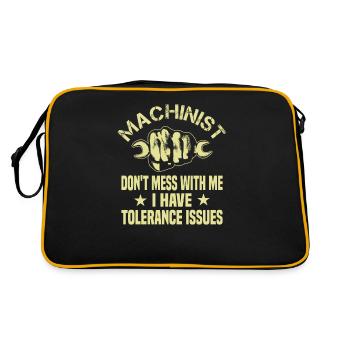 Cnc Mechanist Machinist Tolerance Issues - Retro Bag - black/gold - Back
