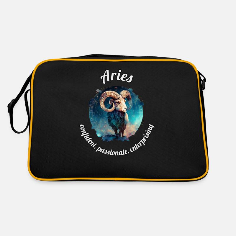 Aries Sternzeichen Widder Astronomie Retro Tasche