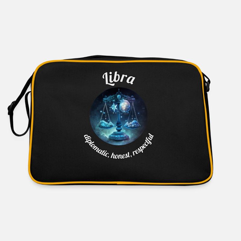 Libra Sternzeichen Waage Astronomie Retro Tasche