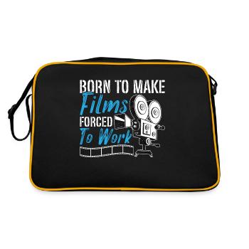 Film Director Born To Make Films Movie Director - Retro Bag - black/gold - Back