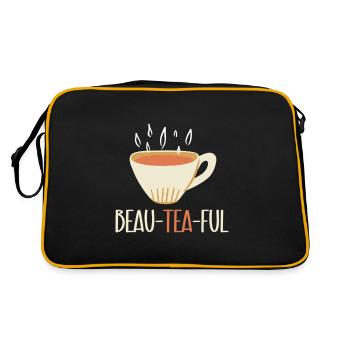 Beauteaful Chai Drinkers Tea Lovers Chai Tea - Retro Tasche - Schwarz/Gold - Hinten