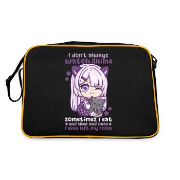 I Don't Always Watch Anime I Manga Kawaii Otaku - Retro Bag - black/gold - Back