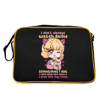 I Don't Always Watch Anime I Manga Kawaii Otaku - Retro Bag - black/gold - Back