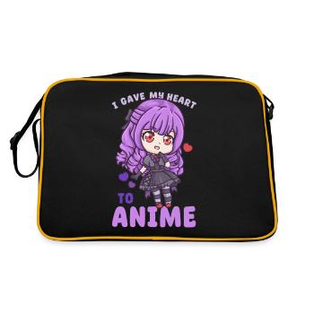 I Gave My Heart To Anime I Manga Kawaii Otaku - Retro Bag - black/gold - Back