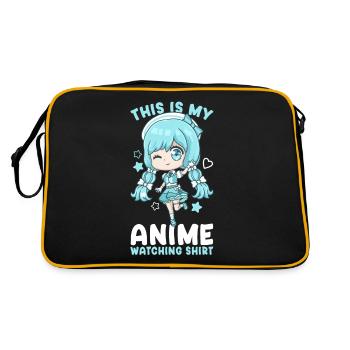 This Is My Anime Watching Shirt I Kawaii Otaku - Retro Bag - black/gold - Back