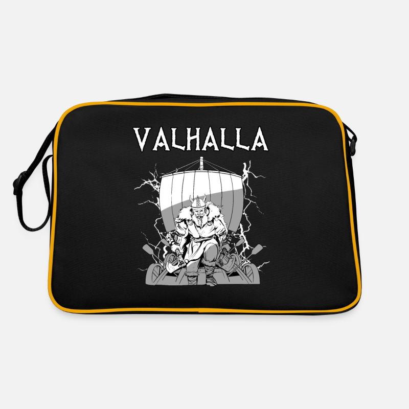 Valhalla I Viking Warrior I Odin I Wikinger Schiff Retro Tasche