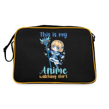 This Is My Anime Watching Shirt I Kawaii Otaku - Retro Bag - black/gold - Back