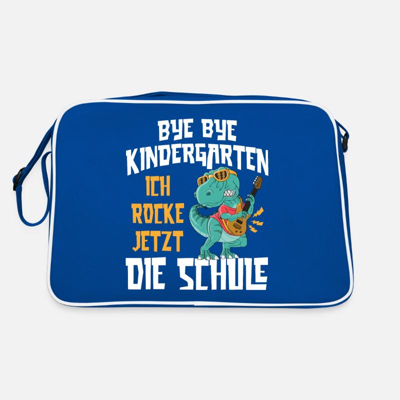 Schulkind 2023 Dino Bye Bye Kindergarten Retro Tasche