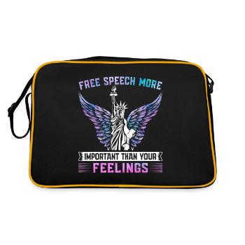 La liberté d’expression est plus importante que vos sentiments - Sac Retro - noir/or - Dos