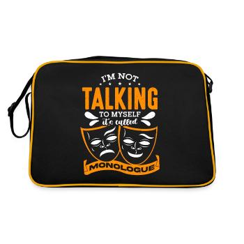 Musical Theater I'm Not Talking To Myself Theater - Retro Tasche - Schwarz/Gold - Hinten