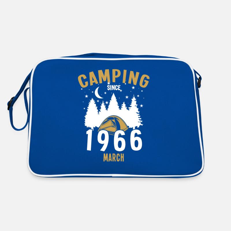 Geburtstag: Camping seit März 1966 Zelten Retro Tasche