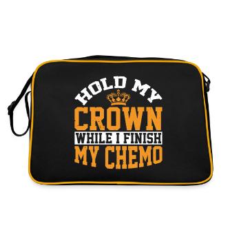 Tenez ma couronne pendant que je termine ma chimio 56 - Sac Retro - noir/or - Dos