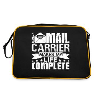 Mail Carrier Being A Mail Carrier - Retro Bag - black/gold - Back