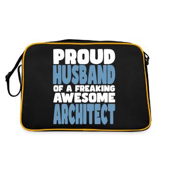 Fière épouse d’un sacré bon architecte - Sac Retro - noir/or - Dos