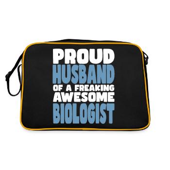 Fière épouse d’un sacré bon biologiste - Sac Retro - noir/or - Dos