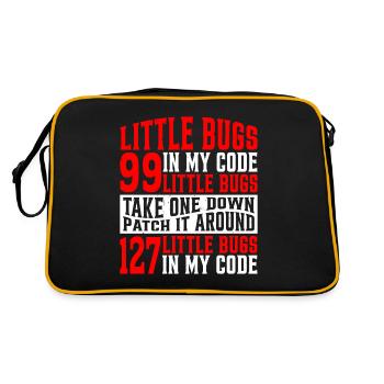 99 little Bugs in my Code 7 - Retro Bag - black/gold - Back