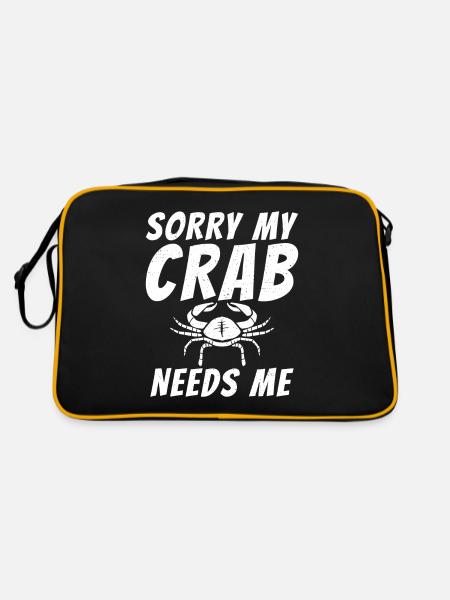 Cadeaux pour les amateurs de crabe - Sac Retro - noir/or - Dos