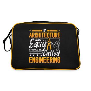 If Architecture Was Easy Construction Architecture - Retro Bag - black/gold - Back